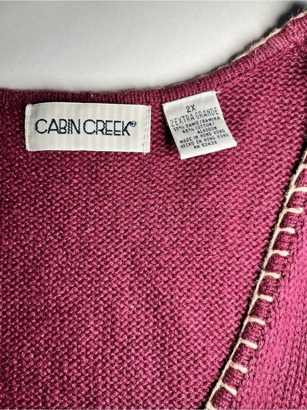 Vintage Cabin Creek Autumn CottageCore Sweater Knit Vest~Embroidered~GrandmaCore - Picture 5 of 8